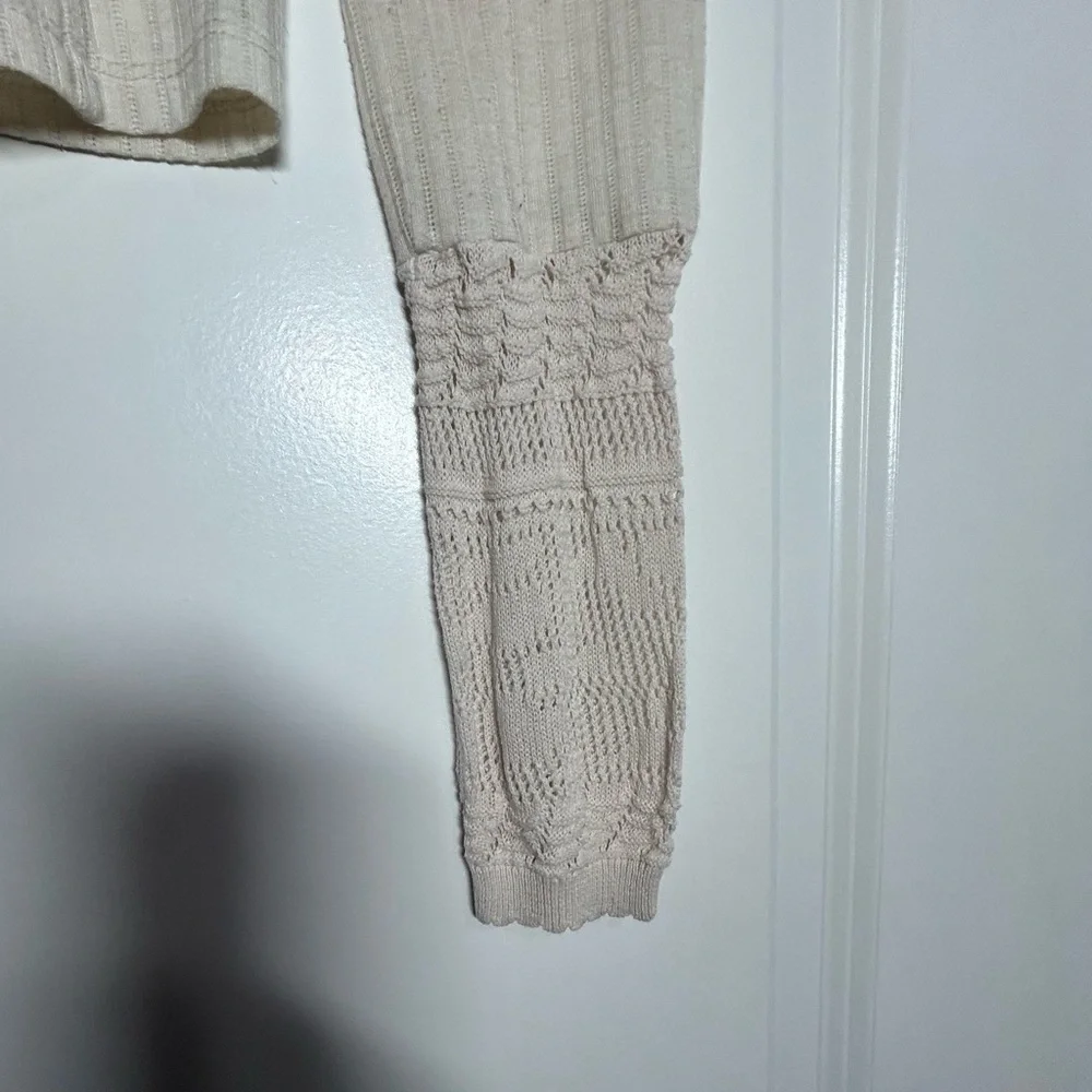 Free People Colette Lace Detail Top‎ in Neutral